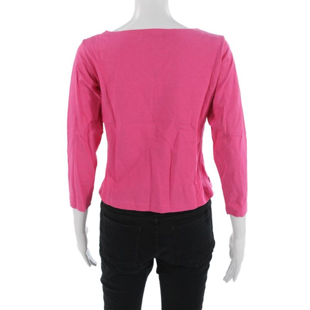 Apiece Apart Womens Pink Cotton 3/4 Sleeve Round Neck T-Shirt Size XS - Picture 3 of 6
